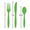 216/Case Bulk Fresh Lime Green Value Friendly Assorted Plastic Cutlery